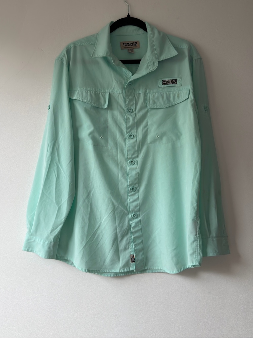Hook & Tackle Men's Mint Green Long-Sleeve Button-Down Shirt